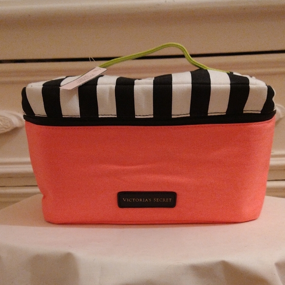 Victoria's Secret Handbags - Victoria's Secret Pink and Black Striped Bag